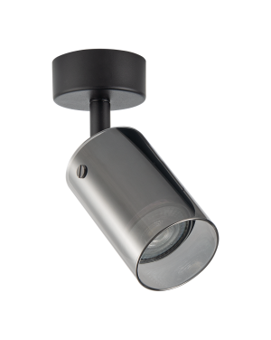 Тяло за таван, стъклено, GU10, 220-240V AC, IP20, черно LED осветление
