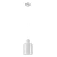 Висящо осветително тяло, стъклено, 1m, E27, 220-240V AC, бяло LED осветление