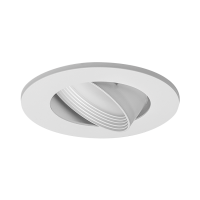 Рамка за вграждане GU10, low glare, кръг, подвижна, бяла, IP20 LED осветление