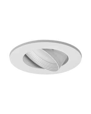 Рамка за вграждане GU10, low glare, кръг, подвижна, бяла, IP20 LED осветление
