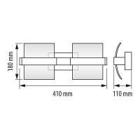 LED осветително тяло аплик за стена 10W, 2700K, хром, IP20 LED осветително тяло аплик за стена 10W, 2700K, хром, IP20 LED осветление