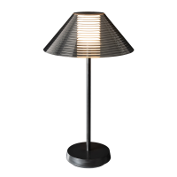 LED димираща презареждаема настолна лампа 1.5W, 3000K, IP44, черна LED осветление