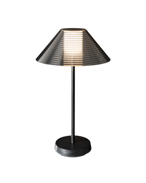 LED димираща презареждаема настолна лампа 1.5W, 3000K, IP44, черна LED осветление