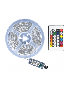 LED USB амбиентно осветление 1W/m, RGB, 5V DC, SMD3939, 10m, 10 LEDs/m, IP65 LED ленти профили и аксесоари