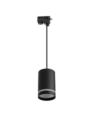 Тяло за релсов монтаж, двупроводно, GU10, 220-240V AC, IP20, черно LED осветление