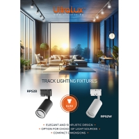 Тяло за релсов монтаж, двупроводно, GU10, 220-240V AC, IP20, черно LED осветление