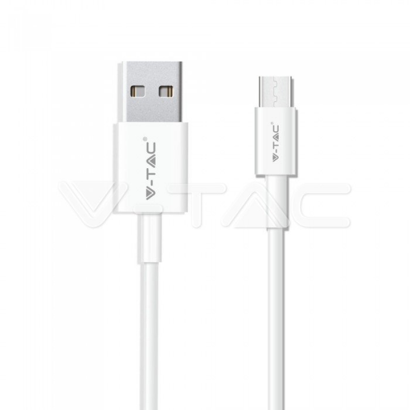 1 M Type C USB Кабел Бял - Silver Серия Микро USB Кабели