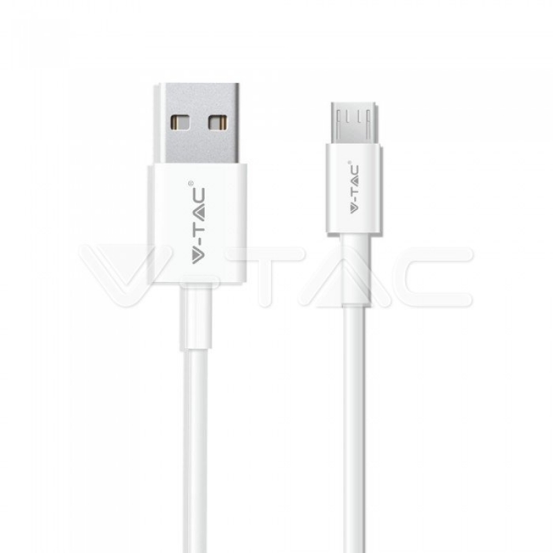 1м. Микро USB Кабел Бял Серия Pearl Микро USB Кабели