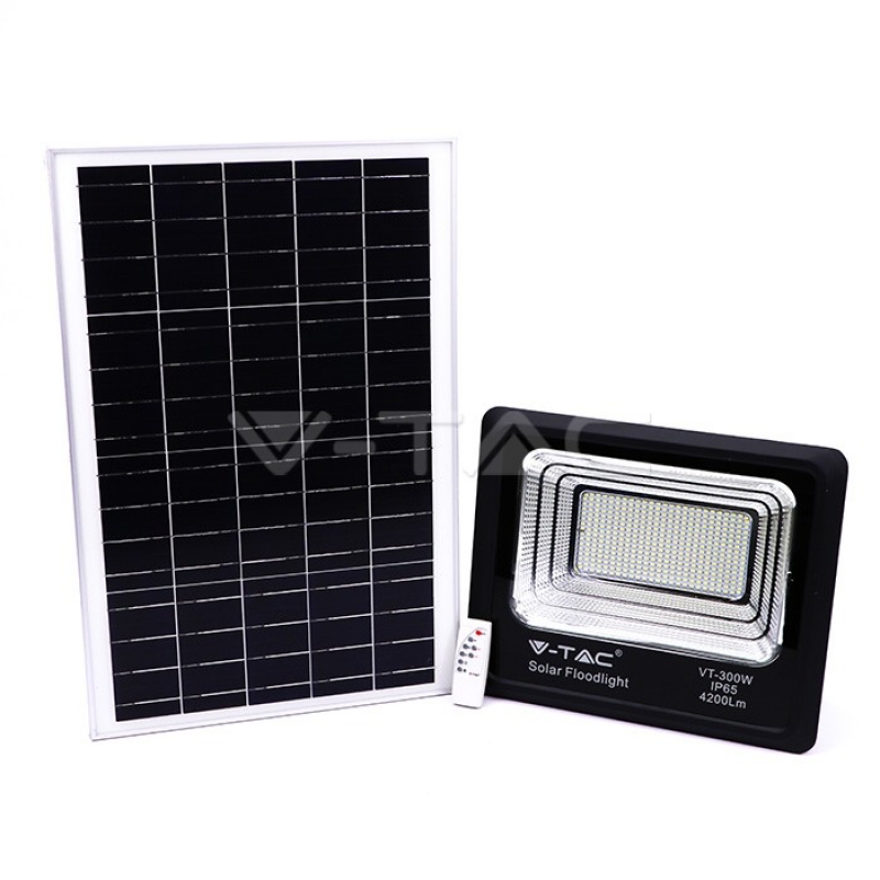 50W LED Прожектор с Фотоволтаичен Панел 6000К LED соларно осветление
