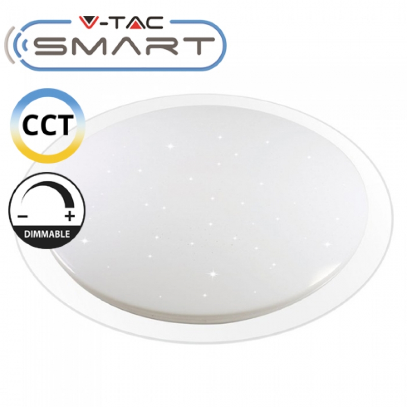 LED Плафониера - 40W SMART Ф350 Звезди Топла + Студена Светлина LED плафони без сензори