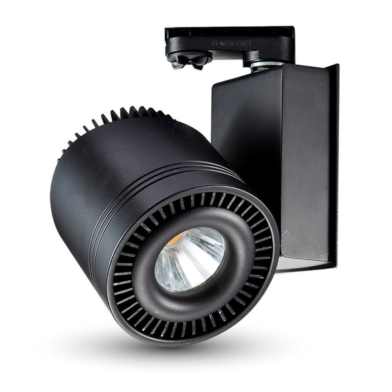45W LED COB CRI>95 Прожектор Релсов Монтаж черно Тяло Топло Бяла Светлина LED Релсово осветление