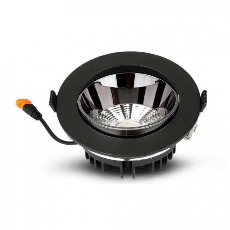 LED Луна SAMSUNG ЧИП - 30W Рефлоктор COB Черна 6400К LED Луна SAMSUNG ЧИП - 30W Рефлоктор COB Черна 6400К LED луни за вграждане
