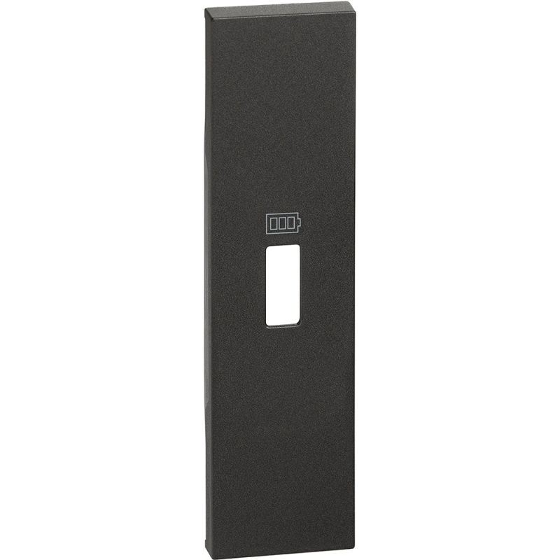 Лицев панел за USB розетка тип A или C 1 мод. цвят черно Living Now Bticino LIVING NOW рамки и Лицеви панели