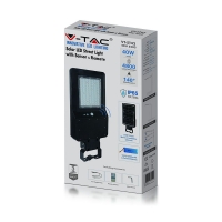40W Улична Лампа Соларна Черно Тяло 6000К 120LM/W LED улично осветление