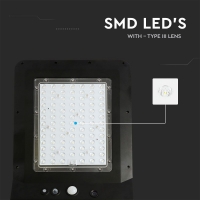 40W Улична Лампа Соларна Черно Тяло 6000К 120LM/W LED улично осветление