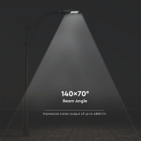 40W Улична Лампа Соларна Черно Тяло 6000К 120LM/W LED улично осветление