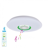 LED МУЗИКАЛЕН ПЛАФОН 36W CCT+RGB Ф400 BLUETOOTH PLASTIC LED плафони без сензори