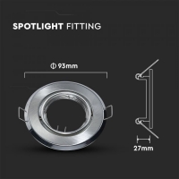 GU10 Фитинг Кръг Сатен Никел 2 бр/кутия Декоративни LED луни