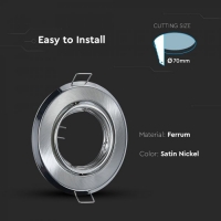 GU10 Фитинг Кръг Сатен Никел 2 бр/кутия Декоративни LED луни