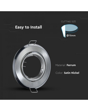 GU10 Фитинг Кръг Сатен Никел 2 бр/кутия Декоративни LED луни