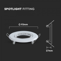 GU10 Фитинг Кръг Бял 2 бр/кутия Декоративни LED луни