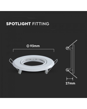 GU10 Фитинг Кръг Бял 2 бр/кутия Декоративни LED луни