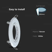 GU10 Фитинг Кръг Бял 2 бр/кутия Декоративни LED луни