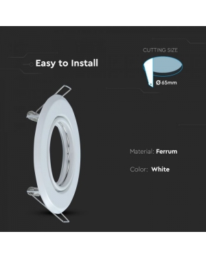 GU10 Фитинг Кръг Бял 2 бр/кутия Декоративни LED луни