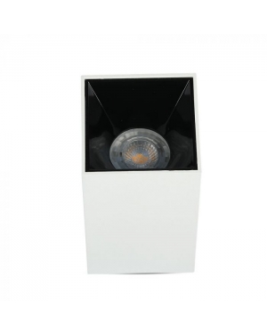 GU10 Корпус Квадрат Бяло + Черно Декоративни LED луни