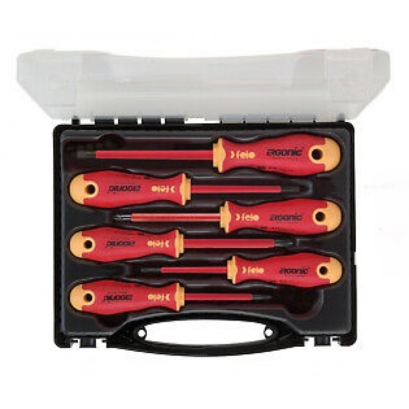 Комплект отвертки FELO 400 TOOLCASE 6-бр 413: 3,0 x 100 / 4,0 x 100 / 5,5 x 125 414: PH 1 x 80 / PH 2 x 100 Професионални инструменти