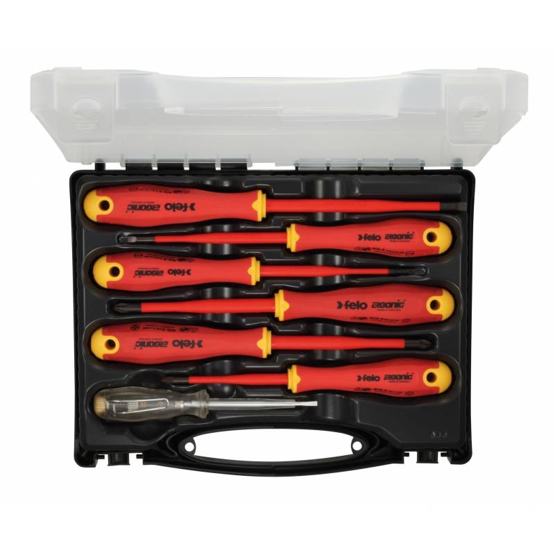 Комплект отвертки E-slim toolcase 7-бр VDE 413: 3,0 x 100 / 4,0 x 100 / 5,5 x 125 414: PH1 x 80 / PH2 x 100 415: