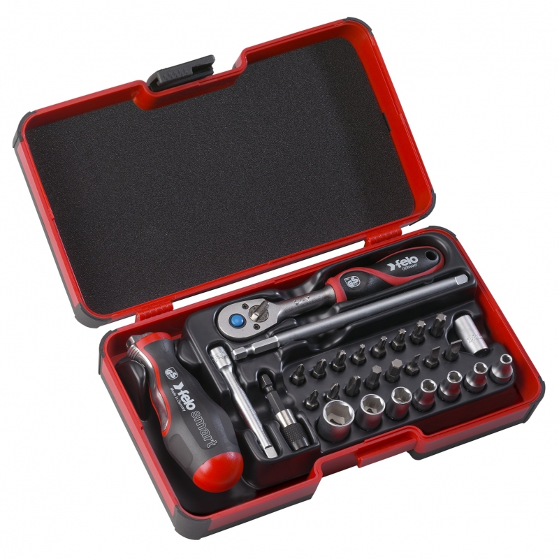 Комплект отвертки и гедоре FELO SMART II Box 29-бр (16 x ) Bits C 6,3 x 25 mm PZ 1 / 2 / 3 /