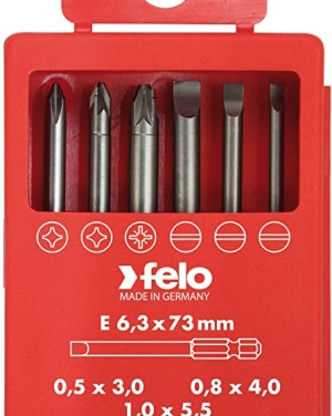 Комплект битове за електротехници FELO Profi 6-бр 0,5 x 3,0 / 0,8 x 4,0 / 5,5 x 1,0 PZ 2 Професионални инструменти