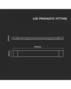 20W LED Линейно Тяло SAMSUNG ЧИП 60cм 6400K 120LM/WATT Линейни LED тела за открит монтаж
