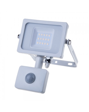 10W LED Прожектор Със Сензор SAMSUNG ЧИП Бяло Тяло 4000К LED екстериорно осветление