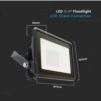 20W LED Прожектор SAMSUNG ЧИП Черно Тяло 6400К LED екстериорно осветление