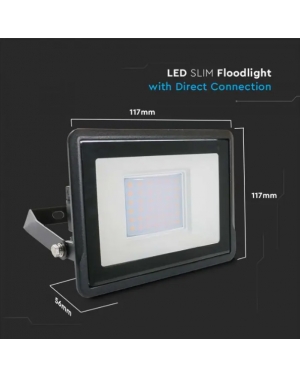 30W LED Прожектор SAMSUNG ЧИП Черно Тяло 4000К LED екстериорно осветление