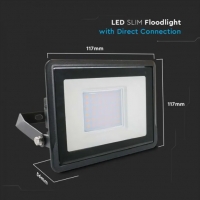 30W LED Прожектор SAMSUNG ЧИП Черно Тяло 4000К LED екстериорно осветление