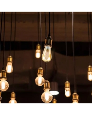 LED Крушка - 4.8W Filamet E27 ST64 Амбър 1800К LED крушки Е27