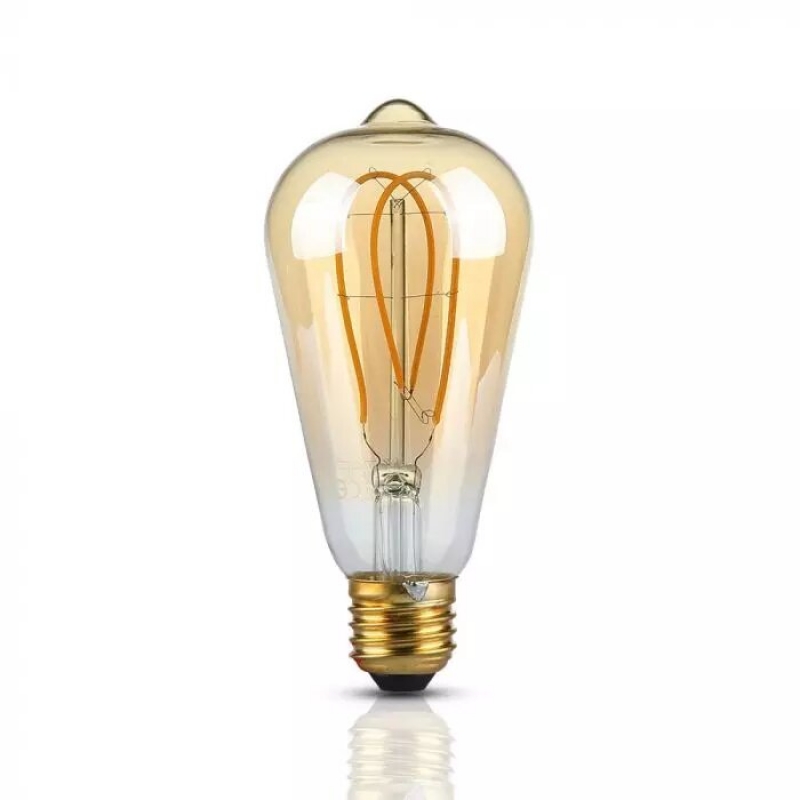 LED Крушка - 4.8W Filamet E27 ST64 Амбър 1800К LED Крушка - 4.8W Filamet E27 ST64 Амбър 1800К LED крушки Е27