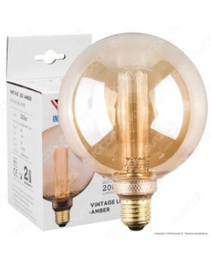 LED Крушка - 4W Filament E27 G125 Амбър ART 1800К LED крушки Е27