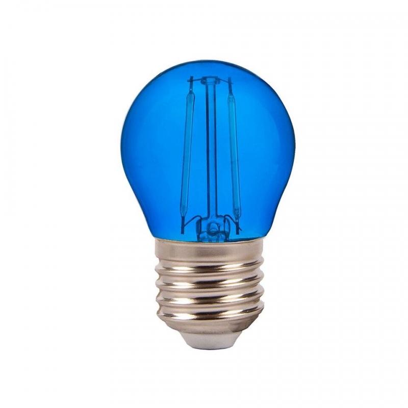 LED Крушка - 2W Filament E27 G45 Синя LED крушки Е27