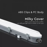 LED Влагозащитено Тяло M-Серия 600мм 18W 6400K Мат 120LM/W Промишлени линейни LED тела