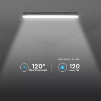 LED Влагозащитено Тяло M-Серия 600мм 18W 6400K Мат 120LM/W Промишлени линейни LED тела