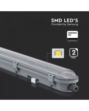 LED Влагозащитено Тяло M-Серия 1200мм 36W 6400K Mат 120LM/W Промишлени линейни LED тела