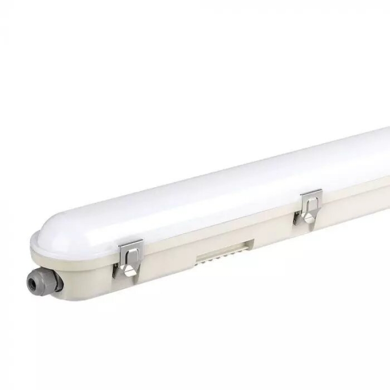 LED Влагозащитено Тяло M-Серия 1200мм 36W 4000K Мат Стоманен Клип 120LM/W Промишлени линейни LED тела
