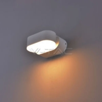 6W Стенна Лампа Сива IP65 Подвижна 4000К Фасадно LED осветление