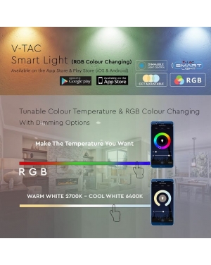 LED Bulb - 11W E27 A60 SMART WIFI RGB + WW+CW LED крушки Е27