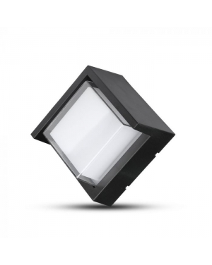 6W LED Стенна Лампа 3000К Черна Квадрат Полу Периферия Фасадно LED осветление