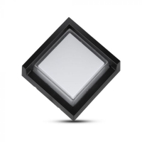 6W LED Стенна Лампа 3000К Черна Квадрат Полу Периферия Фасадно LED осветление